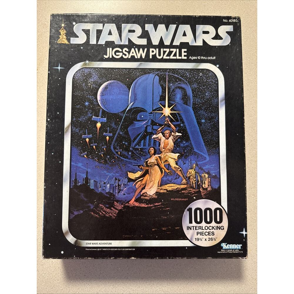 Vintage 1977 Star Wars 1000 Piece Jigsaw Puzzle By Kenner